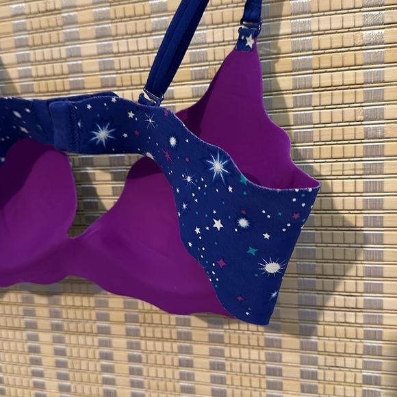 Victoria's Secret Secret Embrace Push Up Bra Blue Night Sky Sparkles 32C - Picture 10 of 14